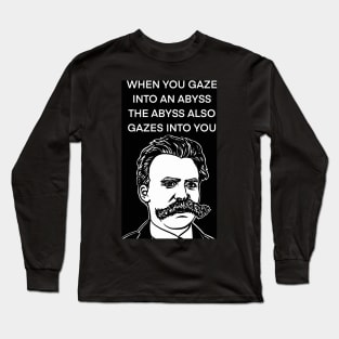 FRIEDRICH NIETZSCHE quote .2 - ink portrait Long Sleeve T-Shirt